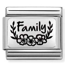330111/33 Classic PLATES (IC) steel, 925 silver. Family FLOWERS