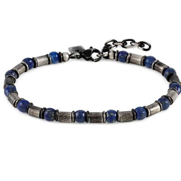 INSTINCT,bracelet S/Steel &  stones ,Vintage SODALITE 027921/034