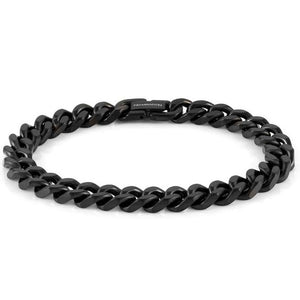BEYOND bracelet SMALL S/steel &  PVD Fin, Blacl Lge 028907/037