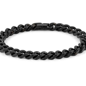 BEYOND bracelet,SMALL,S/Steel & PVD Fin, Black, Med.028907/036