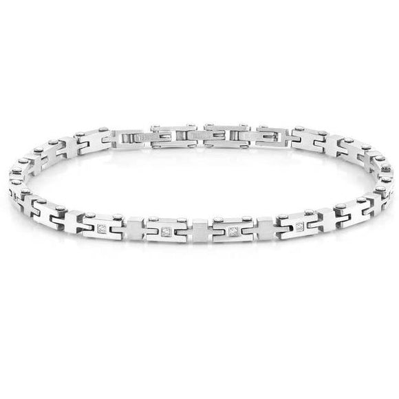 STRONG bracelet ed.  8 diamonds Steel 028316/001