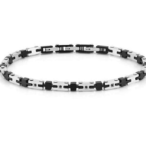 STRONG bracelet ed. 8 diamonds Stainless steel, Black 028316/030