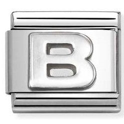 330113/02 Classic LETTER B  S/steel. 925 silver