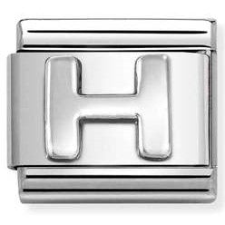 330113/08 Classic LETTER H S/steel. 925 silver