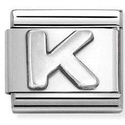 330113/11 Classic LETTER K  S/steel. 925 silver