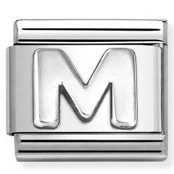 330113/13 Classic LETTER M S/steel. 925 silver