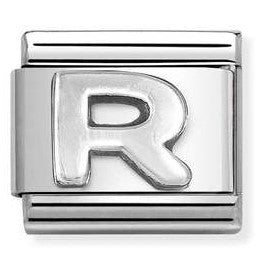 330113/18 Classic LETTER R S/steel. 925 silver