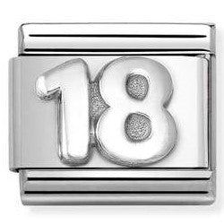 330101/56 Classic Oxidized st.steel , 925 sterling silver  Number 18 (Unisex)