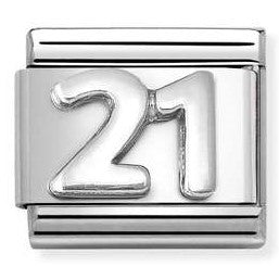 330101/57 Classic OXIDIZED , st.steel, 925 sterling silver  Number 21 (Unisex)