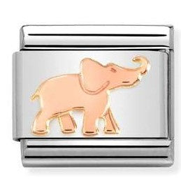 430104/45 Classic  steel, 9ct Rose gold Elephant