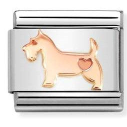 430104/49 Classic steel , 9 ct Rose gold Dog