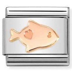430104/52 Classic  steel, 9ct Rose gold Fish