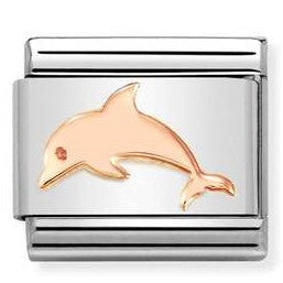 430104/53 Classic steel, 9ct Rose gold Dolphin