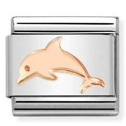 430104/53 Classic steel, 9ct Rose gold Dolphin