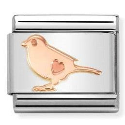 430104/54 Classic steel 9ct Rose gold Little bird