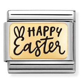 030166/32 Classic steel, 18k gold Happy easter