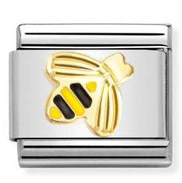 030285/64 Classic steel, enamel, 18k gold Diamond-coated Bee