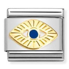 030285/65 Classic  steel, enamel, 18k gold Diamond-coated God Eye