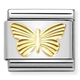 030149/45 Classic, steel, 18k gold Diamond-coated Butterfly