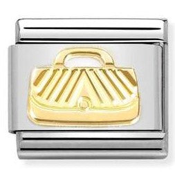 030149/48 Classic  steel, 18k gold Diamond-coated Bag
