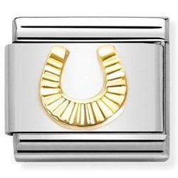 030149/53 Classic, steel, 18k gold Diamond-coated horseshoe
