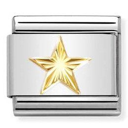 030149/55 Classic S/steel, 18k gold Diamond-coated Star