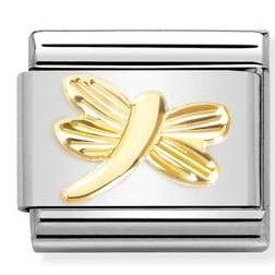 030149/56 Classic steel, 18k gold Diamond-coated Dragonfly