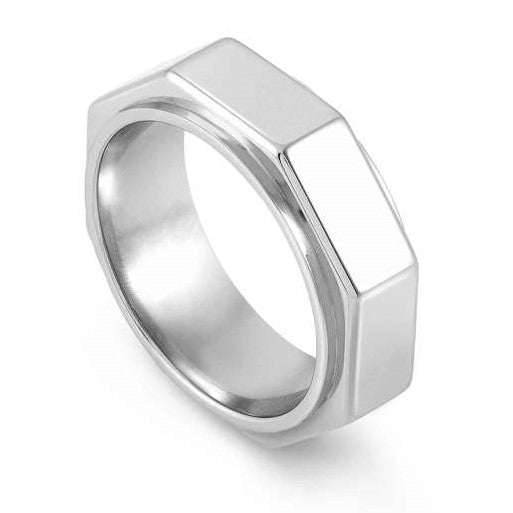 B-YOND steel ring OCTAGONAL Size 21