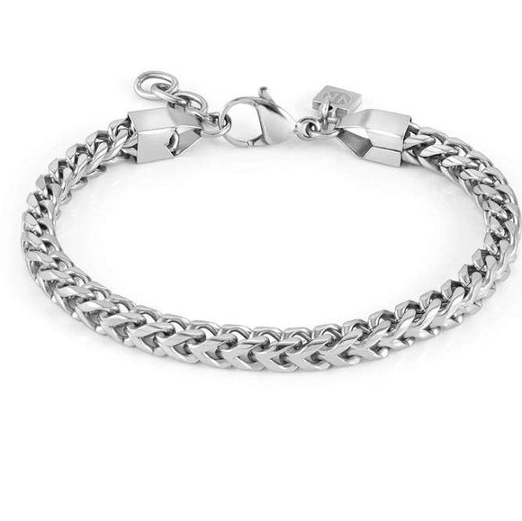 B-YOND steel bracelet STRIPED CURB LARGE