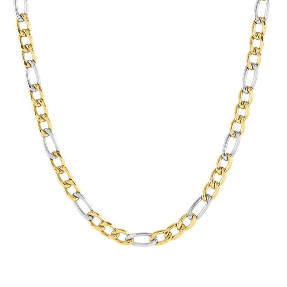 BEYOND steel necklace LARGE CURB Stainless steel, Yellow Gold