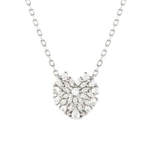 RAYOFLIGHT necklace in 925 silver CZ Heart