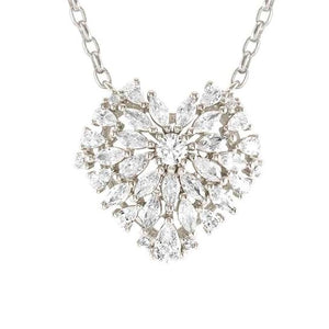 RAYOFLIGHT necklace in 925 silver CZ (LARGE) Heart