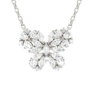 RAYOFLIGHT necklace in 925 silver and cubic zirconia (LARGE) Butterfly