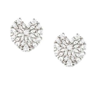 RAYOFLIGHT earrings in 925 silver and cubic zirconia Heart