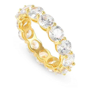CHIC & CHARM JOYFUL ed. ring in 925 silver and cz (LARGE) Yellow Gold Size 13