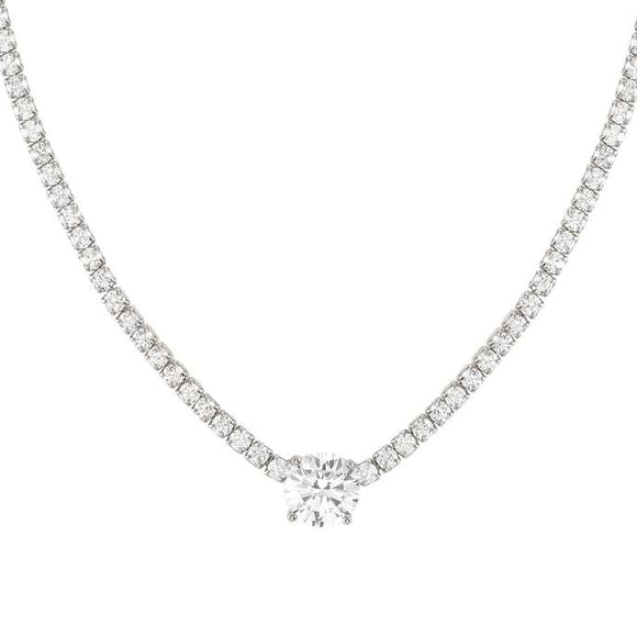 CHIC & CHARM JOYFUL ed. necklace in 925 silver and cz (CENTRAL) Silver