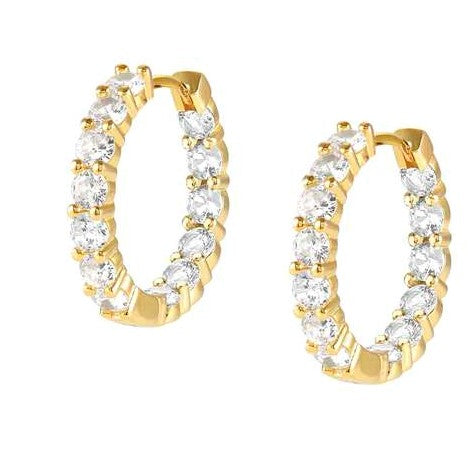 CHIC & CHARM JOYFUL ed. earrings in 925 silver and cz Yellow Gold