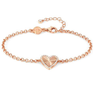 TRUEJOY bracelet in 925 silver and cubic zirconia Rose Gold Heart