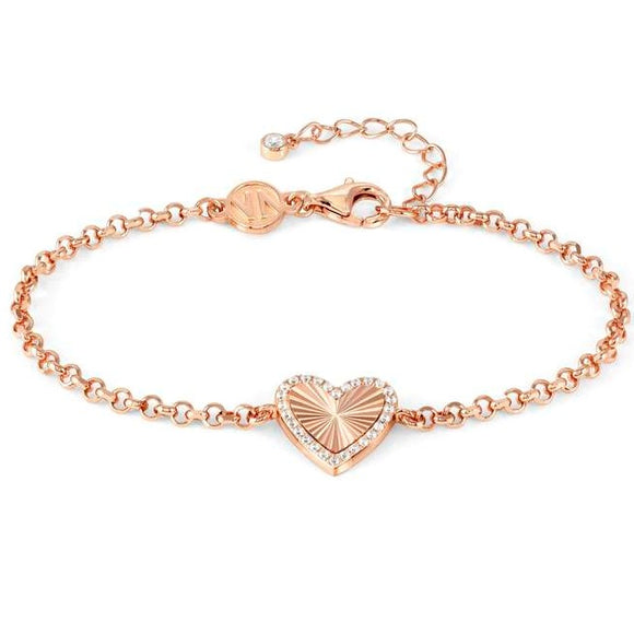 TRUEJOY bracelet in 925 silver and cubic zirconia Rose Gold Heart