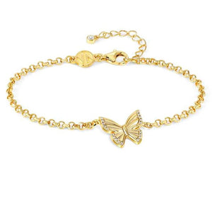 TRUEJOY bracelet in 925 silver and cubic zirconia Yellow Gold Butterfly in
