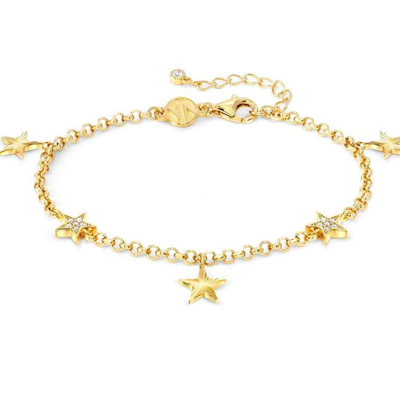 TRUEJOY bracelet in 925 silver, CZ (RICH) Gold Star