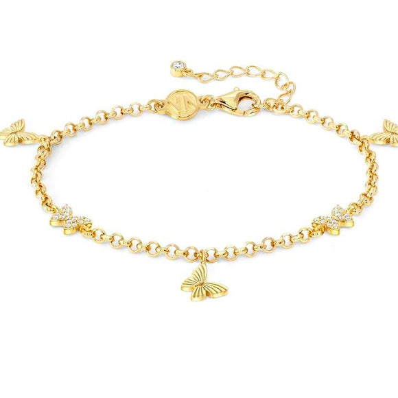 TRUEJOY bracelet in 925 silver and cubic zirconia (RICH) Yellow Gold Butterfly