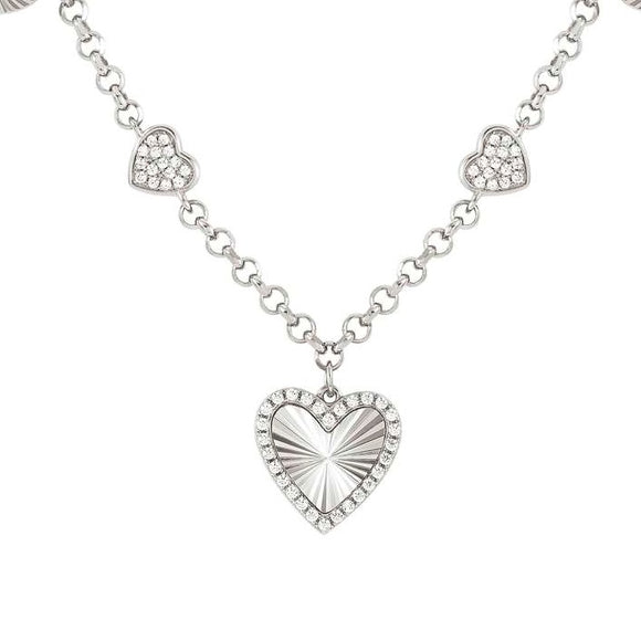TRUEJOY necklace in 925 silver and cubic zirconia (RICH) Heart