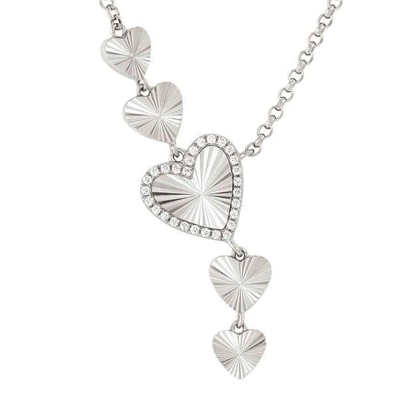TRUEJOY necklace in 925 silver and cubic zirconia Heart