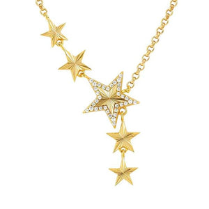 TRUEJOY necklace in 925 silver CZ Gold Star