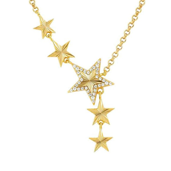 TRUEJOY necklace in 925 silver CZ Gold Star