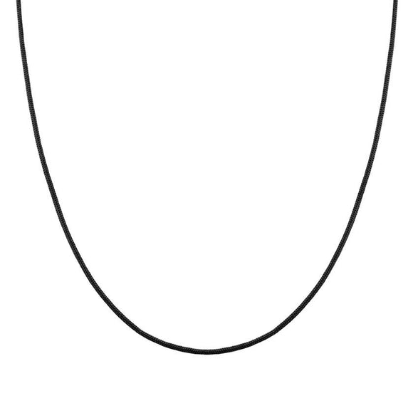 SEIMIA necklace ed. CANDY in 925 silver and fabric BLACK