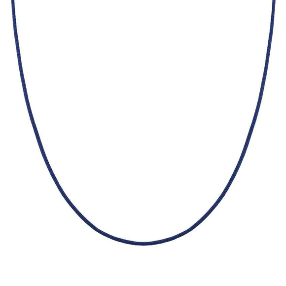 SEIMIA necklace ed. CANDY in 925 silver and fabric BLUE