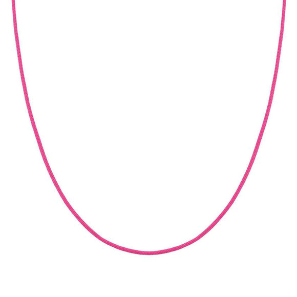 SEIMIA necklace ed. CANDY in 925 silver and fabric FUCHSIA