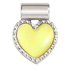 SEIMIA ed. CANDY SYMBOLS in diamond-cut 925 silver and enamel Yellow heart